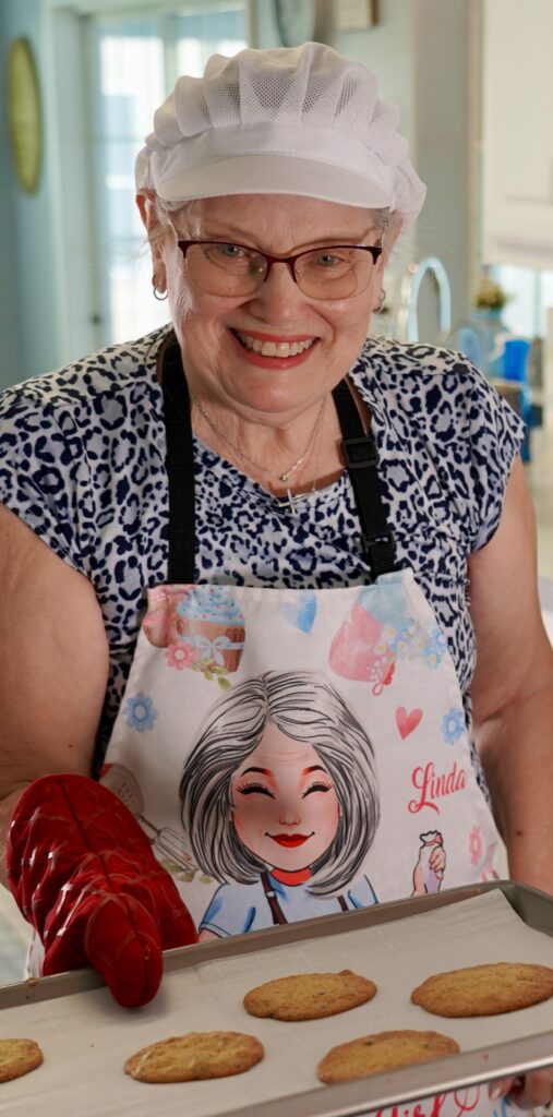 Linda is the baker and owner of Crumb N' Crunch